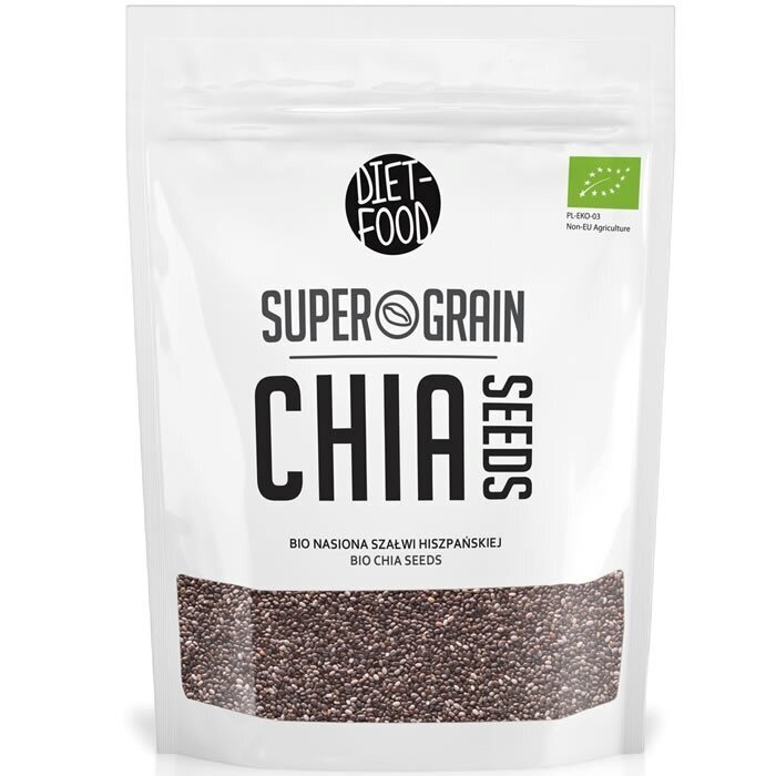 Chia seemned Diet Food Super Grain Bio (400 g) hind ja info | Pähklid, seemned, kuivatatud puuviljad | kaup24.ee