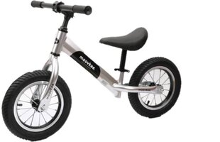 Балансировочный велосипед - Moovkee, 12", серебристый цена и информация | Детский трехколесный велосипед - коляска с удобной ручкой управления для родителей Riff F95941 2в1, фиолетовый | kaup24.ee