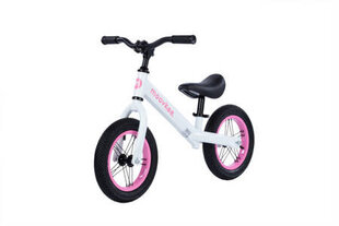 Балансировочный велосипед - Moovkee, 12", белый и розовый цена и информация | Балансировочные велосипеды | kaup24.ee