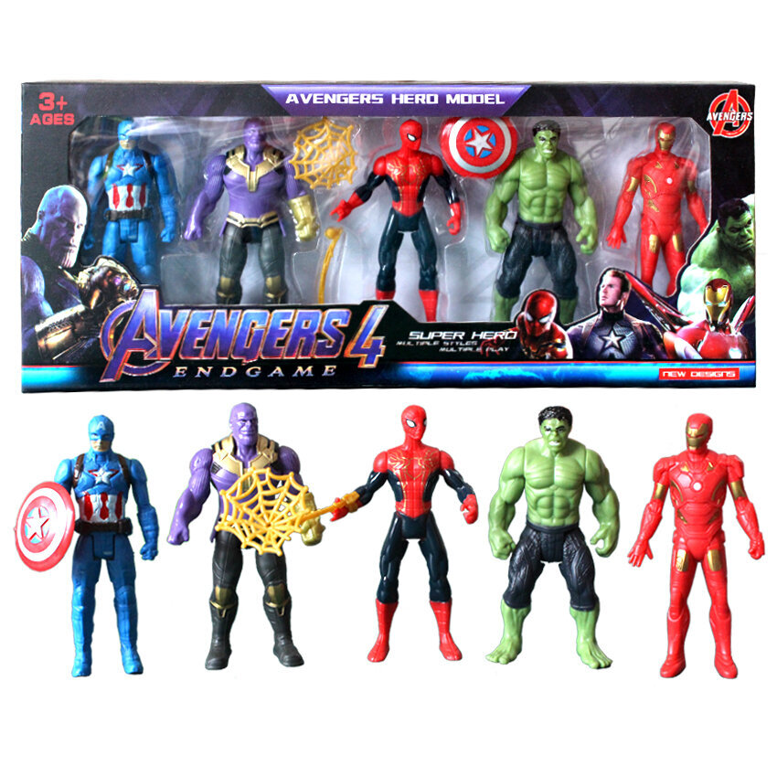 Tasuja kangelase figuur - AVENGERS SPIDERMAN, HULK, IRON MAN, THANOS hind ja info | Poiste mänguasjad | kaup24.ee