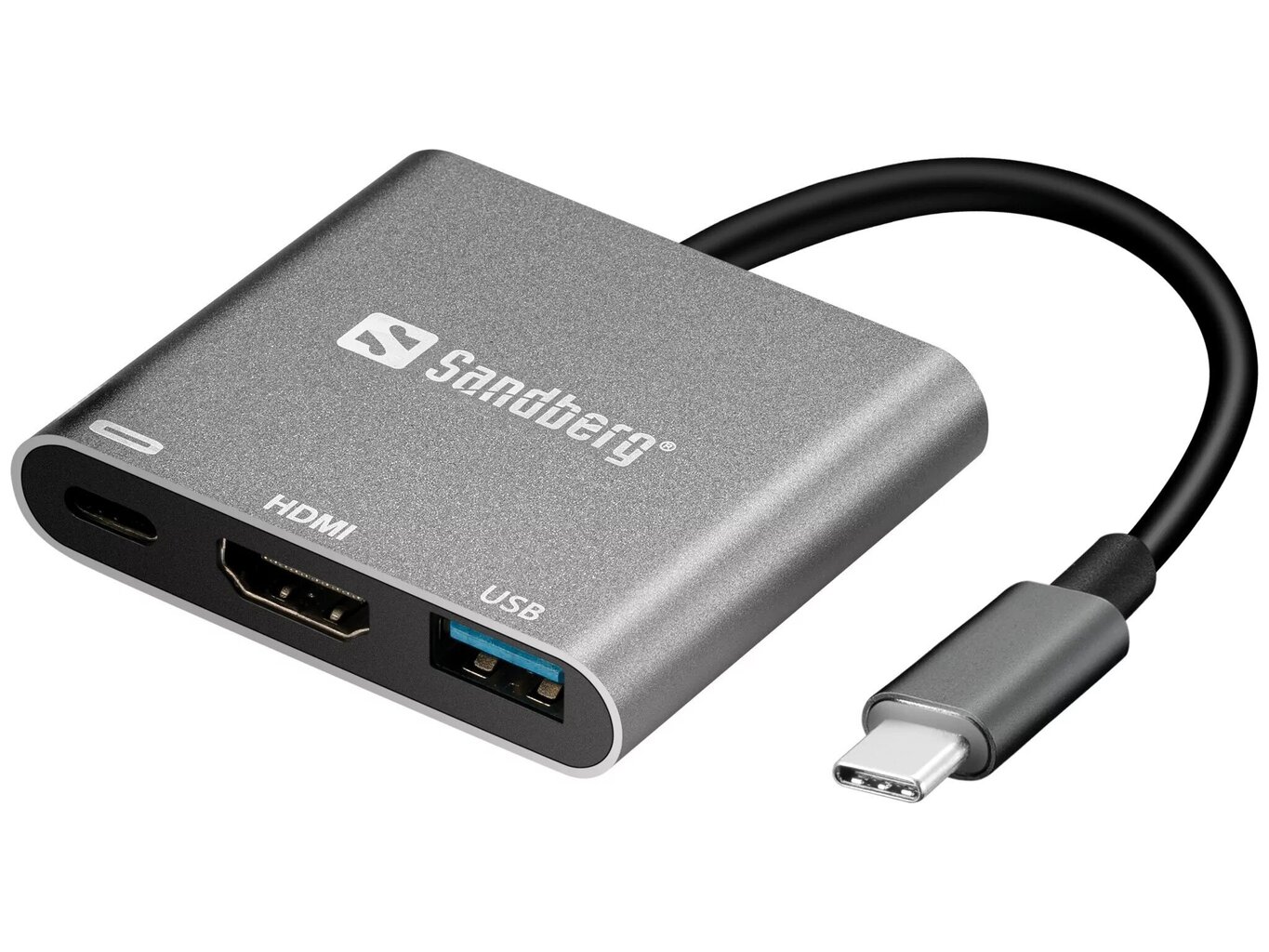 Sandberg 136-00, USB-C/USB-A/HDMI цена и информация | USB jagajad, adapterid | kaup24.ee