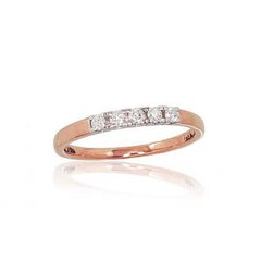 Золотое кольцо с бриллиантами "Золотая Любовь X" из красного золота 585 пробы 4752263013612 цена и информация | Кольцо | kaup24.ee