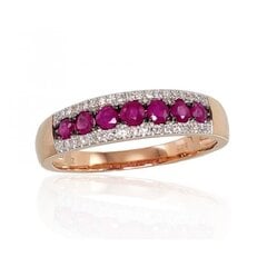 Sõrmus punasest kullast briljandiga Diamond Sky "Camellia VI", proov 585 4752263016255 hind ja info | Sõrmused | kaup24.ee