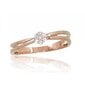Sõrmus punasest kullast briljandiga Diamond Sky "Grace V", proov 585 4752263015289 hind ja info | Sõrmused | kaup24.ee