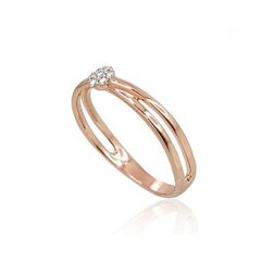 Золотое кольцо с бриллиантами "Грация V" из красного золота 585 пробы 4752263015289 цена и информация | Кольцо | kaup24.ee