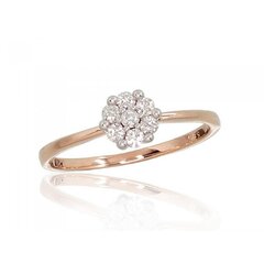 Золотое кольцо с бриллиантами "Бриллиантовый Цветок II" из красного золота 585 пробы 4752263015333 цена и информация | Кольцо | kaup24.ee