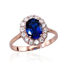 Sõrmus punasest kullast Diamond Sky "Sofia", proov 585 4752263014985 hind ja info | Sõrmused | kaup24.ee