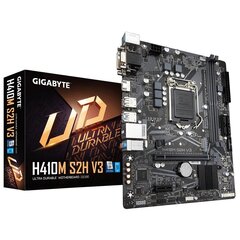 Gigabyte H410M S2H V3 1.0 M/B Processor family Intel, Processor socket LGA1200, DDR4 DIMM, Memory slots 2, Supported hard disk drive interfaces SATA, M.2, Number of SATA connectors 4, Chips hind ja info | Emaplaadid | kaup24.ee