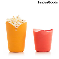 Складные силиконовые попкорницы Popbox InnovaGoods (2 штуки) цена и информация | Посуда, тарелки, обеденные сервизы | kaup24.ee