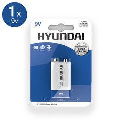 Hyundai Super Alkaline 9V element, 1 tk. hind ja info | Patareid | kaup24.ee