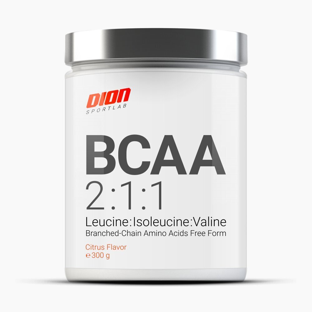 DION SPORTLAB aminohapped BCAA 2:1:1 - Citrus 300g hind ja info | Aminohapped | kaup24.ee