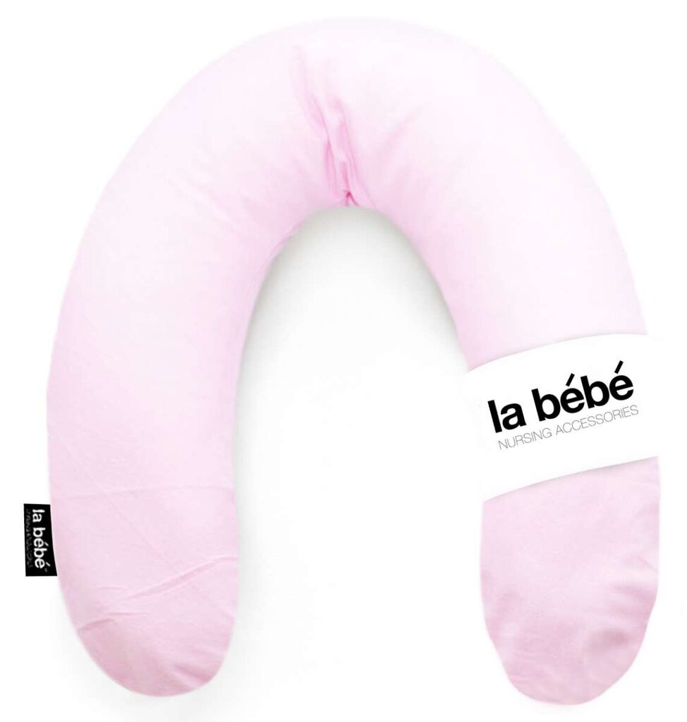 La Bebe™ Rich Cotton Nursing Maternity Pillow Art.81031 Pink Flanel Pakaviņš (pakavs) mazuļa barošana, gulēšanai, pakaviņš grūtniecēm 30x104 cm hind ja info | Beebide ja laste voodipesu | kaup24.ee