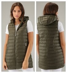 Naiste vest Dia, pluss suuruses, khaki hind ja info | Naiste vestid | kaup24.ee