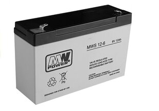 Гелевый аккумулятор AGM 6V12Ah цена и информация | Аккумуляторы | kaup24.ee