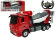 Kaugjuhitav betoonisegisti Mercedes Benz, punane цена и информация | Poiste mänguasjad | kaup24.ee