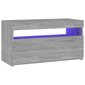 vidaXL telerialus LED-tuledega, hall Sonoma tamm, 75 x 35 x 40 cm hind ja info | TV alused | kaup24.ee