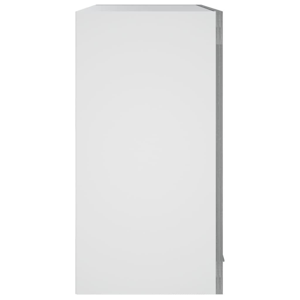 vidaXL klaasustega köögikapp, hall Sonoma tamm, 60x31x60 cm, tehispuit hind ja info | Köögikapid | kaup24.ee