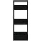 vidaXL raamaturiiul/ruumijagaja, must, 41 x 35 x 91 cm, männipuit hind ja info | Riiulid | kaup24.ee