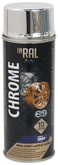 Aerosool akrüüllakk INRAL CHROME 400 ml, hõbedane цена и информация | Лаки, растворители | kaup24.ee