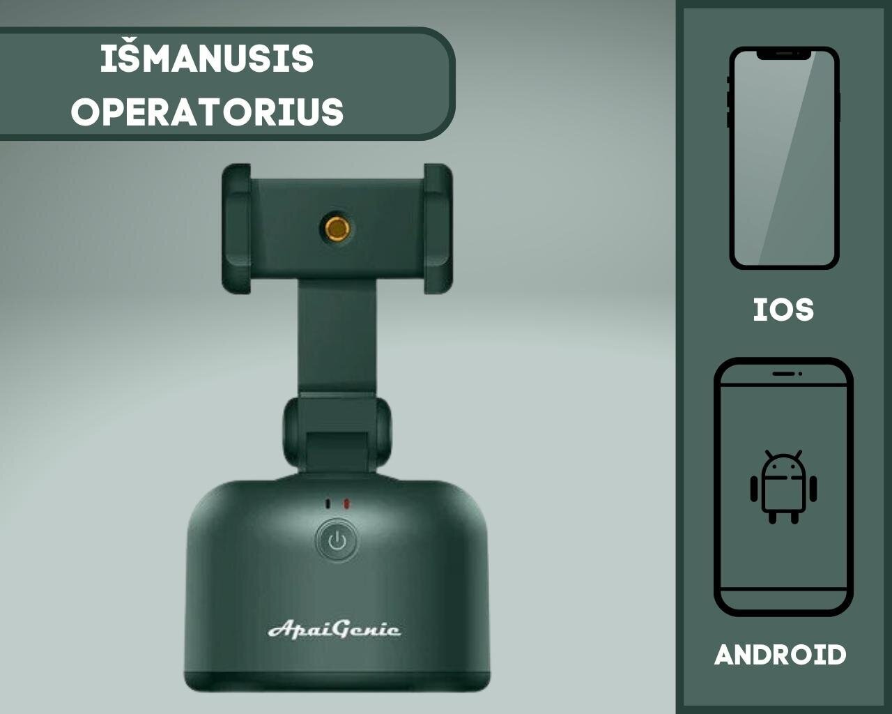 Telefoni hoidja Smart Robot - Operator, roheline цена и информация | Mobiiltelefonide hoidjad | kaup24.ee