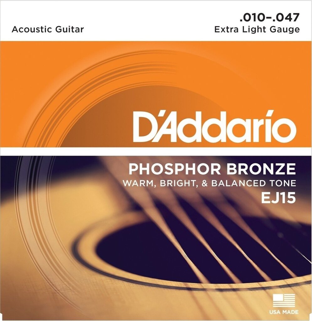 Keeled akustilisele kitarrile Daddario EJ15 .010 hind ja info | Muusikariistade tarvikud | kaup24.ee
