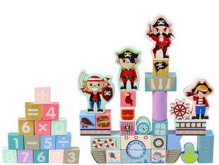 Puidust klotside ja pusle komplekt hind ja info | Imikute mänguasjad | kaup24.ee