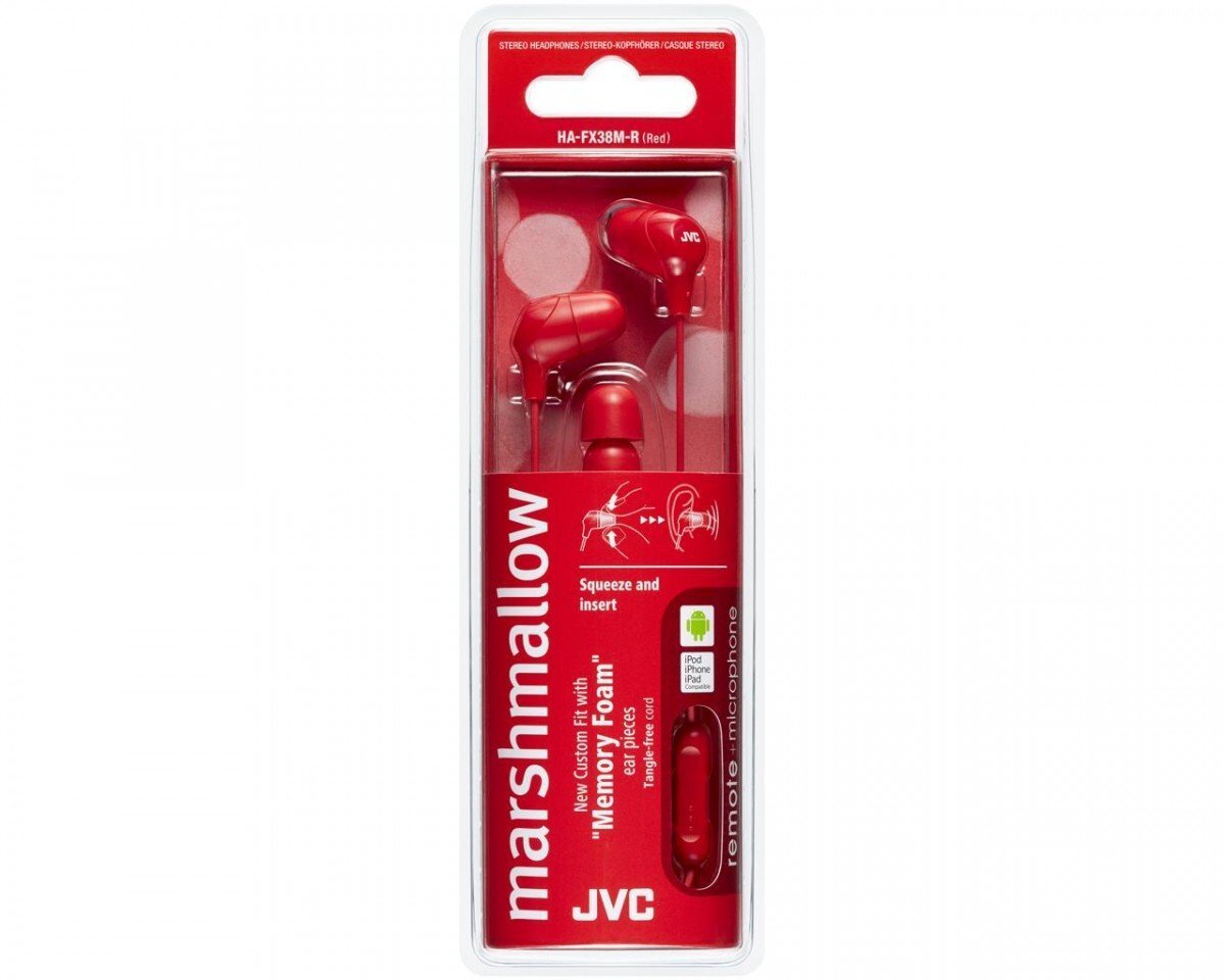 JVC HA-FX38MRE Red hind ja info | Kõrvaklapid | kaup24.ee