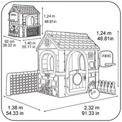 Multifunktsionaalne aiamaja, 6in1 цена и информация | Детские игровые домики | kaup24.ee