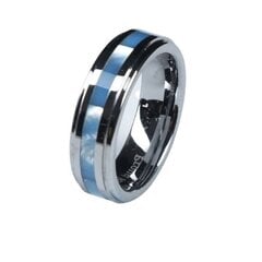 Volframisõrmuste BlueHill Abalon Blue 8 mm цена и информация | Кольцо | kaup24.ee