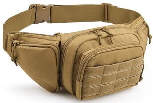 Мужская тактическая поясная сумка, сумка T28, коричневая цена и информация | Мужские сумки | kaup24.ee