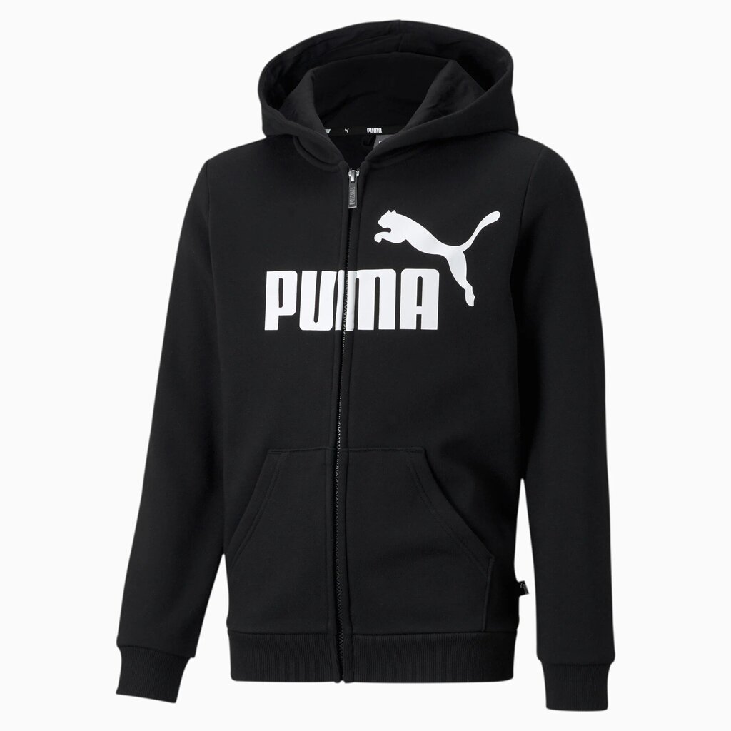 Puma laste dressipluus ESSENTIALS 586967*01, must 4063697291096 hind ja info | Poiste kampsunid, vestid ja jakid | kaup24.ee