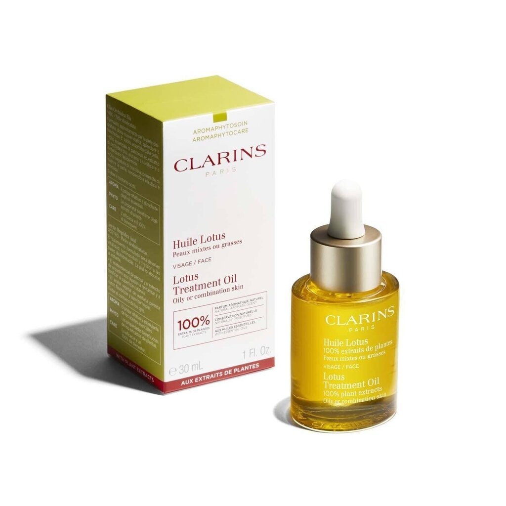 Näoõli kombineeritud ja rasusele nahale Clarins Lotus Face Treatment Oil 30 ml цена и информация | Näoõlid, seerumid | kaup24.ee