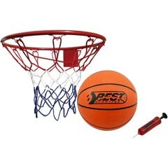 Obręcz do kosza 45cm z piłką i pompką Best Sporting цена и информация | Другие баскетбольные товары | kaup24.ee