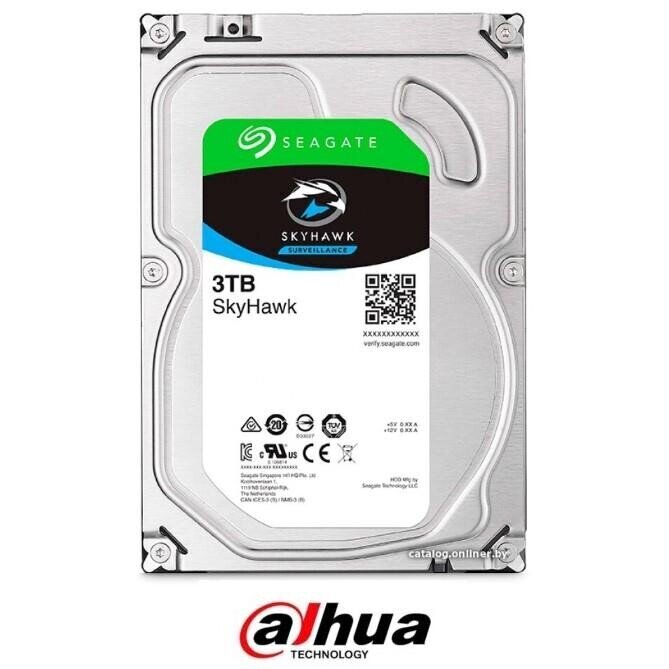 Sisemine kõvaketas Seagate, HDD, SkyHawk, 3TB, SATA 3.0, 256 MB, 5400 p/min, kettad/pead 2/4, ST3000VX009 цена и информация | Sisemised kõvakettad (HDD, SSD, Hybrid) | kaup24.ee