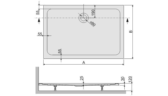 Dušialus Sanplast Free Line B/Free 75x90x2,5 цена и информация | Dušialused | kaup24.ee