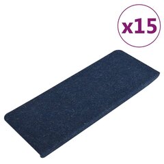 vidaXL isekleepuv trepivaip, 15 tk, 65 x 28 cm, sinine цена и информация | Коврики | kaup24.ee