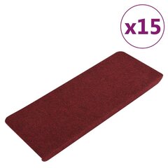 vidaXL isekleepuv trepivaip, 15 tk, 65 x 28 cm, punane hind ja info | Vaibad | kaup24.ee