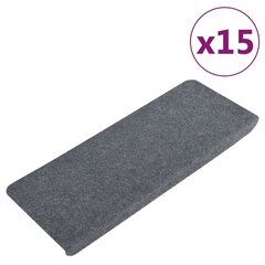 vidaXL isekleepuv trepivaip, 15 tk, 65 x 28 cm, hall hind ja info | Vaibad | kaup24.ee