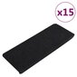 vidaXL isekleepuv trepivaip, 15 tk, 65 x 28 cm, must hind ja info | Vaibad | kaup24.ee