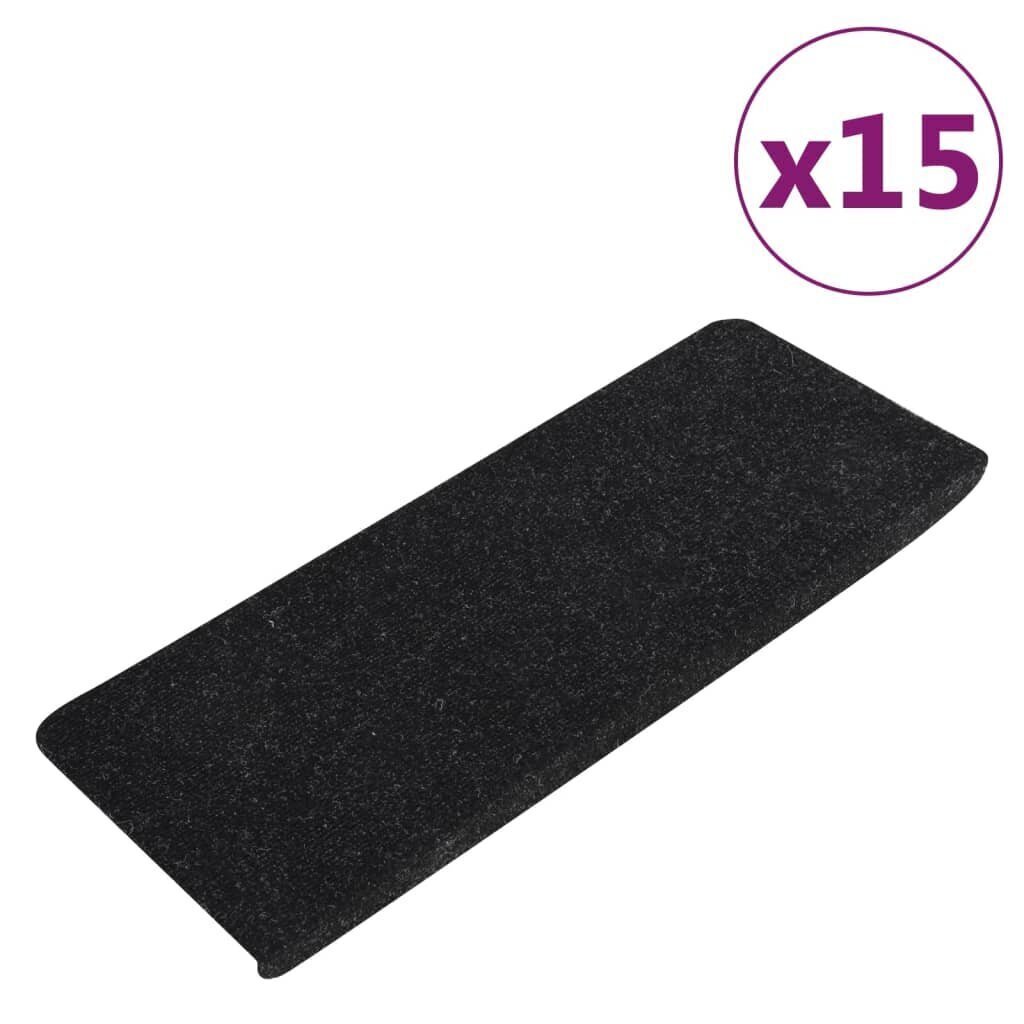 vidaXL isekleepuv trepivaip, 15 tk, 65 x 28 cm, antrasiithall hind ja info | Vaibad | kaup24.ee