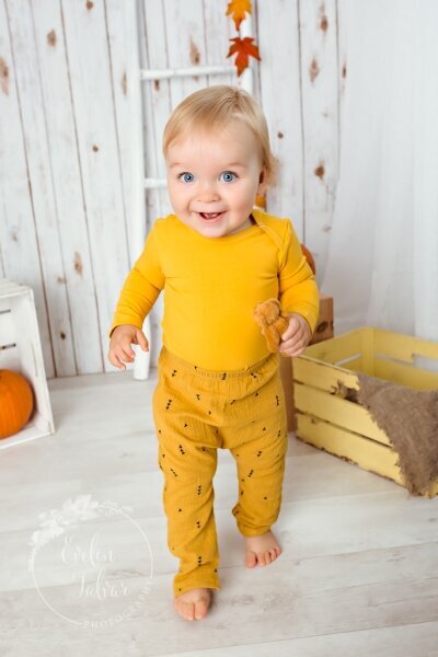 Beebibodi Safal Kids, "kollane", nahasõbralik öko-tex sertifikaadiga kangas, valmistatud Eestis hind ja info | Beebibodid ja alussärgid | kaup24.ee