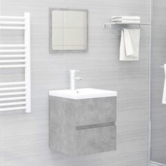 vidaXL valamukapp, betoonhall, 41 x 38,5 x 45 cm, puitlaastplaat цена и информация | Шкафчики для ванной | kaup24.ee