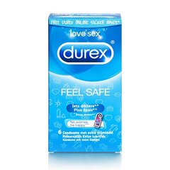 Презервативы Durex feel safe, 6 шт. цена и информация | Презервативы | kaup24.ee