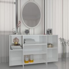 vidaXL puhvetkapp, kõrgläikega valge, 120 x 30 x 75 cm, puitlaastplaat hind ja info | Elutoa väikesed kapid | kaup24.ee