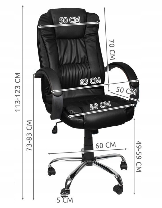 Kontoritool Chrome Tilt, must hind ja info | Kontoritoolid | kaup24.ee