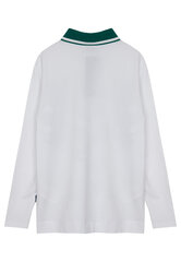 Поло для мальчиков Gulliver, с длиным рукавом, белое с принтом цена и информация | Рубашки для мальчиков | kaup24.ee