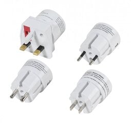 Reisiadapter Vivanco Travel plug set world hind ja info | USB jagajad, adapterid | kaup24.ee