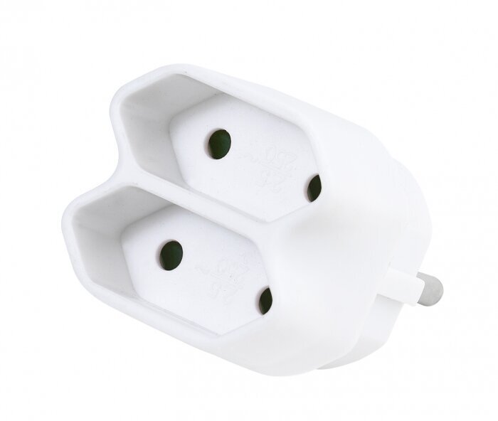 Adapter Vivanco 2-way Euro adapter, white цена и информация | USB jagajad, adapterid | kaup24.ee