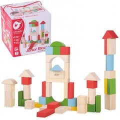 Деревянные блоки для детей Классический мир, 50 штук цена и информация | Конструкторы и кубики | kaup24.ee