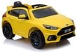 Ford Focus RS, ühekohaline elektriauto lastele, kollane цена и информация | Laste elektriautod | kaup24.ee